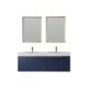 Vinnova Alicante 60" Vanity in Classic Blue with White Sintered Stone Countertop and undermount sink With Mirror  701460-CB-SMB