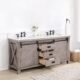 Vinnova Cortes 72" Double Sink Bath Vanity in Classical Grey with  White Composite Countertop and Mirror  701772-CR-WS - Image 15