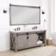 Vinnova Cortes 72" Double Sink Bath Vanity in Classical Grey with  White Composite Countertop and Mirror  701772-CR-WS - Image 7