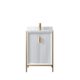 Vinnova Granada 24" Vanity in White with White Composite Grain Stone Countertop With Mirror  736024-WH-GW - Image 9
