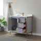 Vinnova Granada 36" Vanity in Paris Grey with White Composite Grain Stone Countertop With Mirror  736036-PG-GW - Image 15