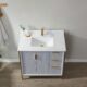 Vinnova Granada 36" Vanity in Paris Grey with White Composite Grain Stone Countertop With Mirror  736036-PG-GW - Image 16
