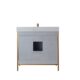 Vinnova Granada 36" Vanity in Paris Grey with White Composite Grain Stone Countertop With Mirror  736036-PG-GW - Image 20