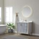 Vinnova Granada 36" Vanity in Paris Grey with White Composite Grain Stone Countertop With Mirror  736036-PG-GW - Image 4