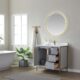 Vinnova Granada 36" Vanity in Paris Grey with White Composite Grain Stone Countertop With Mirror  736036-PG-GW - Image 5