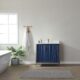 Vinnova Granada 36" Vanity in Royal Blue with White Composite Grain Stone Countertop With Mirror  736036-RB-GW - Image 15