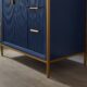 Vinnova Granada 36" Vanity in Royal Blue with White Composite Grain Stone Countertop With Mirror  736036-RB-GW - Image 12