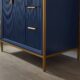 Vinnova Granada 36" Vanity in Royal Blue with White Composite Grain Stone Countertop With Mirror  736036-RB-GW - Image 16