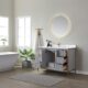 Vinnova Granada 48" Vanity in Paris Grey with White Composite Grain Stone Countertop With Mirror  736048-PG-GW - Image 4