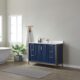 Vinnova Granada 48" Vanity in Royal Blue with White Composite Grain Stone Countertop With Mirror  736048-RB-GW - Image 14