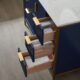 Vinnova Granada 48" Vanity in Royal Blue with White Composite Grain Stone Countertop With Mirror  736048-RB-GW - Image 12