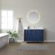 Vinnova Granada 48" Vanity in Royal Blue with White Composite Grain Stone Countertop With Mirror  736048-RB-GW - Image 2