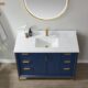 Vinnova Granada 48" Vanity in Royal Blue with White Composite Grain Stone Countertop With Mirror  736048-RB-GW - Image 4