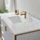 Vinnova Granada 48" Vanity in White with White Composite Grain Stone Countertop With Mirror  736048-WH-GW - Image 14
