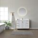 Vinnova Granada 48" Vanity in White with White Composite Grain Stone Countertop With Mirror  736048-WH-GW - Image 2