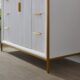 Vinnova Granada 48" Vanity in White with White Composite Grain Stone Countertop With Mirror  736048-WH-GW - Image 7
