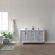 Vinnova Granada 60" Vanity in Paris Grey with White Composite Grain Stone Countertop With Mirror  736060-PG-GW - Image 18