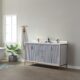 Vinnova Granada 60" Vanity in Paris Grey with White Composite Grain Stone Countertop With Mirror  736060-PG-GW - Image 19