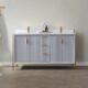 Vinnova Granada 60" Vanity in Paris Grey with White Composite Grain Stone Countertop With Mirror  736060-PG-GW - Image 10