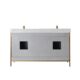 Vinnova Granada 60" Vanity in Paris Grey with White Composite Grain Stone Countertop With Mirror  736060-PG-GW - Image 17