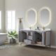 Vinnova Granada 60" Vanity in Paris Grey with White Composite Grain Stone Countertop With Mirror  736060-PG-GW - Image 4