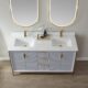 Vinnova Granada 60" Vanity in Paris Grey with White Composite Grain Stone Countertop With Mirror  736060-PG-GW - Image 5