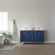 Vinnova Granada 60" Vanity in Royal Blue with White Composite Grain Stone Countertop With Mirror  736060-RB-GW - Image 20