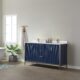 Vinnova Granada 60" Vanity in Royal Blue with White Composite Grain Stone Countertop With Mirror  736060-RB-GW - Image 21