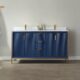 Vinnova Granada 60" Vanity in Royal Blue with White Composite Grain Stone Countertop With Mirror  736060-RB-GW - Image 12