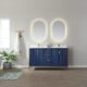 Vinnova Granada 60" Vanity in Royal Blue with White Composite Grain Stone Countertop With Mirror  736060-RB-GW - Image 2