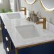 Vinnova Granada 60" Vanity in Royal Blue with White Composite Grain Stone Countertop With Mirror  736060-RB-GW - Image 6