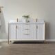 Vinnova Granada 60" Vanity in White with White Composite Grain Stone Countertop With Mirror  736060-WH-GW - Image 10