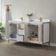 Vinnova Granada 60" Vanity in White with White Composite Grain Stone Countertop With Mirror  736060-WH-GW - Image 12