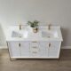 Vinnova Granada 60" Vanity in White with White Composite Grain Stone Countertop With Mirror  736060-WH-GW - Image 13