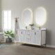 Vinnova Granada 60" Vanity in White with White Composite Grain Stone Countertop With Mirror  736060-WH-GW - Image 3
