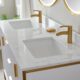 Vinnova Granada 60" Vanity in White with White Composite Grain Stone Countertop With Mirror  736060-WH-GW - Image 6