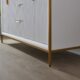 Vinnova Granada 60" Vanity in White with White Composite Grain Stone Countertop With Mirror  736060-WH-GW - Image 7