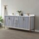 Vinnova Granada 72" Vanity in Paris Grey with White Composite Grain Stone Countertop With Mirror  736072-PG-GW - Image 12