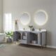Vinnova Granada 72" Vanity in Paris Grey with White Composite Grain Stone Countertop With Mirror  736072-PG-GW - Image 4