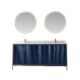 Vinnova Granada 72" Vanity in Royal Blue with White Composite Grain Stone Countertop With Mirror  736072-RB-GW