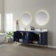Vinnova Granada 72" Vanity in Royal Blue with White Composite Grain Stone Countertop With Mirror  736072-RB-GW - Image 4