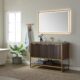 Vinnova Donostia 48" Vanity in Walnut with Grey Composite Armani limestone board stone countertop With Mirror  737048-NLW-ALB - Image 3