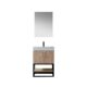 Vinnova Alistair 24B" Single Vanity in North American Oak with White Grain Stone Countertop With Mirror  789024B-NO-GW