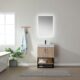 Vinnova Alistair 24B" Single Vanity in North American Oak with White Grain Stone Countertop With Mirror  789024B-NO-GW - Image 2