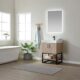 Vinnova Alistair 24B" Single Vanity in North American Oak with White Grain Stone Countertop With Mirror  789024B-NO-GW - Image 3
