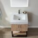 Vinnova Alistair 24B" Single Vanity in North American Oak with White Grain Stone Countertop With Mirror  789024B-NO-GW - Image 5