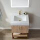 Vinnova Alistair 24" Single Vanity in North American Oak with White Grain Stone Countertop With Mirror  789024-NO-GW - Image 4