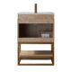 Vinnova Alistair 24" Single Vanity in North American Oak with White Grain Stone Countertop With Mirror  789024-NO-GW - Image 7