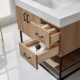 Vinnova Alistair 36B" Single Vanity in North American Oak with White Grain Stone Countertop With Mirror  789036B-NO-GW - Image 8