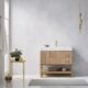 Vinnova Alistair 36" Single Vanity in North American Oak with White Grain Stone Countertop With Mirror  789036-NO-GW - Image 14